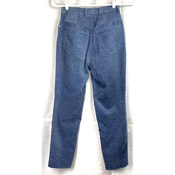 Escada Margaretha Ley Indigo Muted Navy Blue Fine Cordouroy Jeans‎ Pants Size 36 - Picture 2 of 10